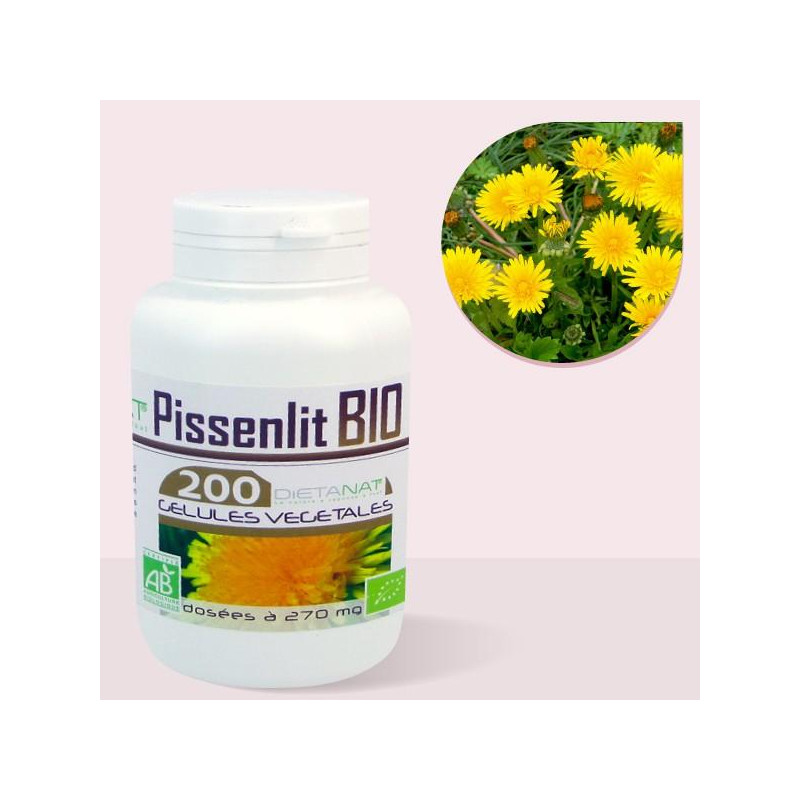 Pissenlit bio - 200 Gélules de plantes 270mg