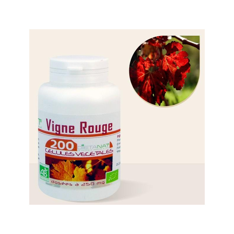 Vigne Rouge bio - 200 Gélules de plantes 250mg de Dietanat