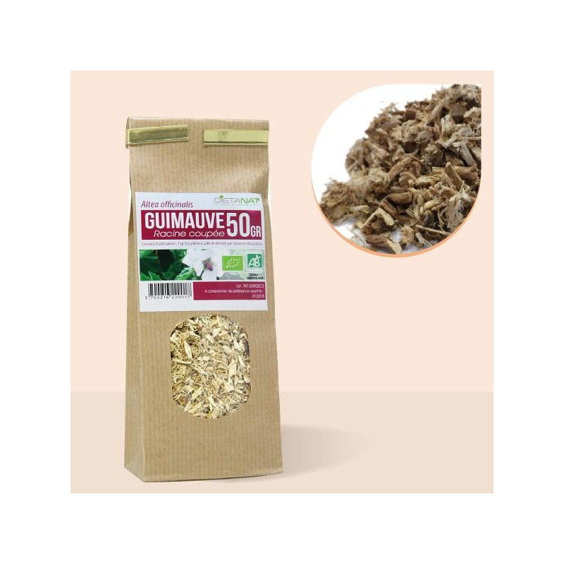 Guimauve racines coupées bio - 50gr Tisane médicinale