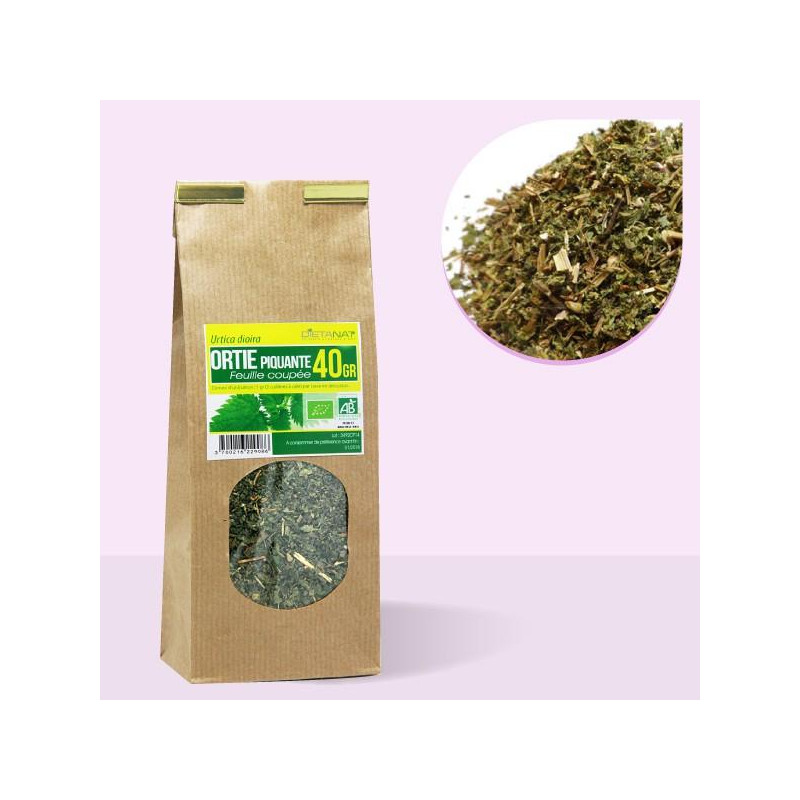 Ortie piquante feuilles coupées bio - 40gr Tisane médicinale