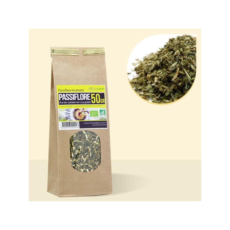 Passiflore parties aériennes coupées bio - 50gr Tisane médicinale
