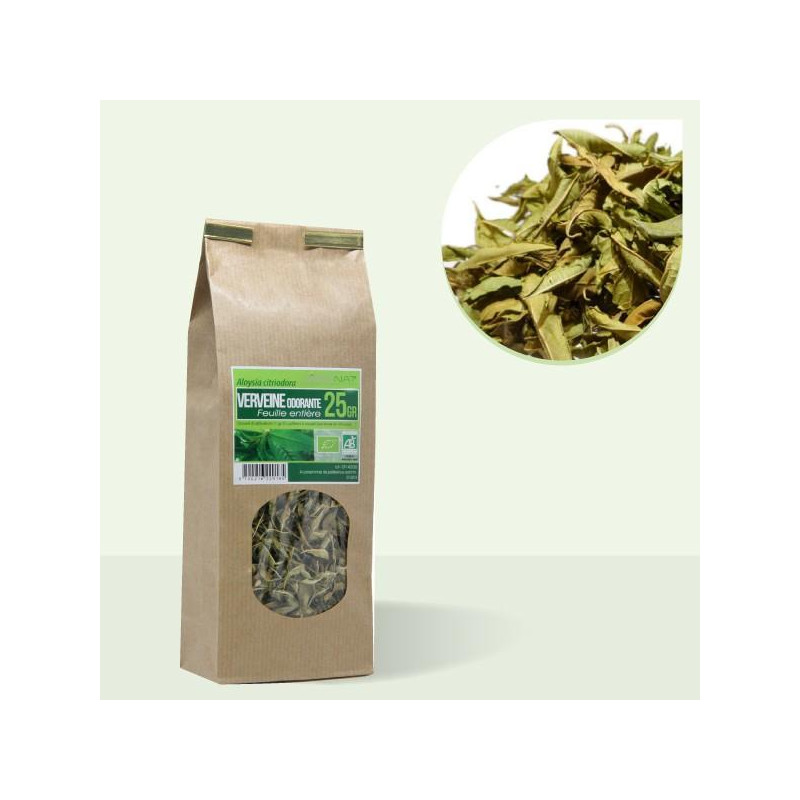 Verveine odorante feuilles entières bio - 25gr Tisane médicinale