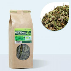 Menthe poivrée feuilles entières bio - 40gr Tisane médicinale