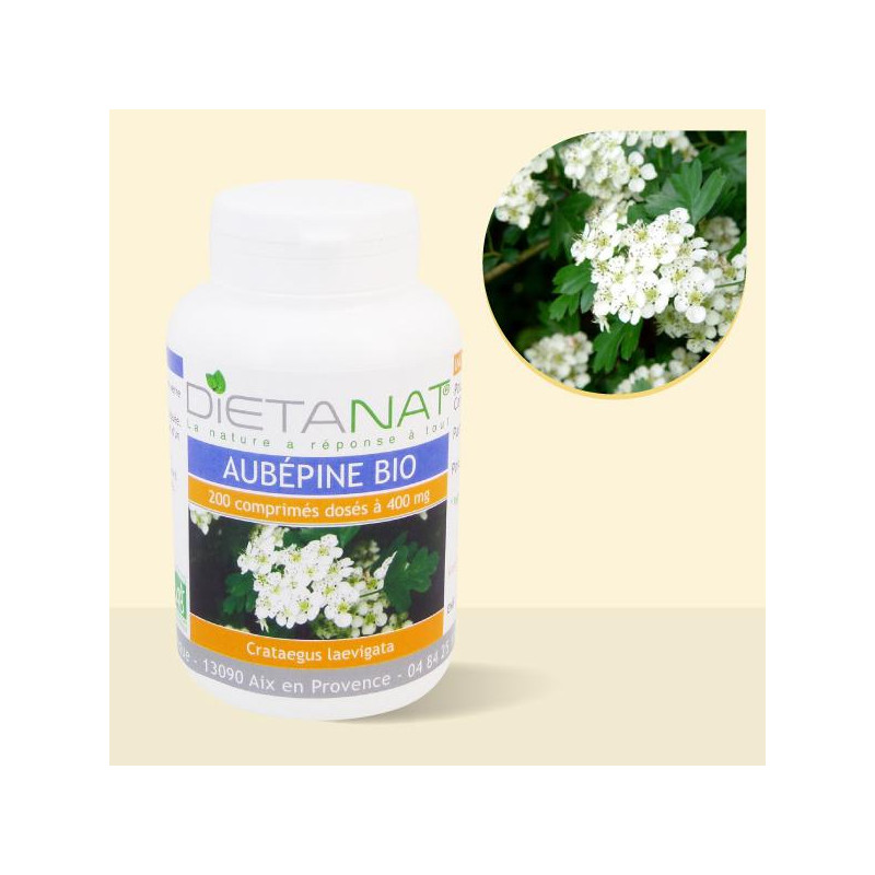 Aubépine bio - 200 Comprimés bio 400mg