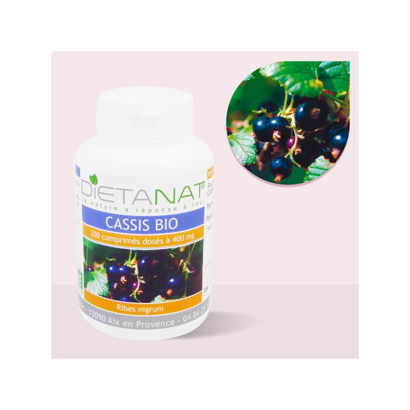 Cassis bio - 200 Comprimés bio 400mg