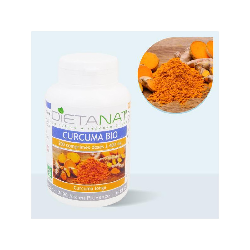 Curcuma bio - 200 Comprimés bio 400mg