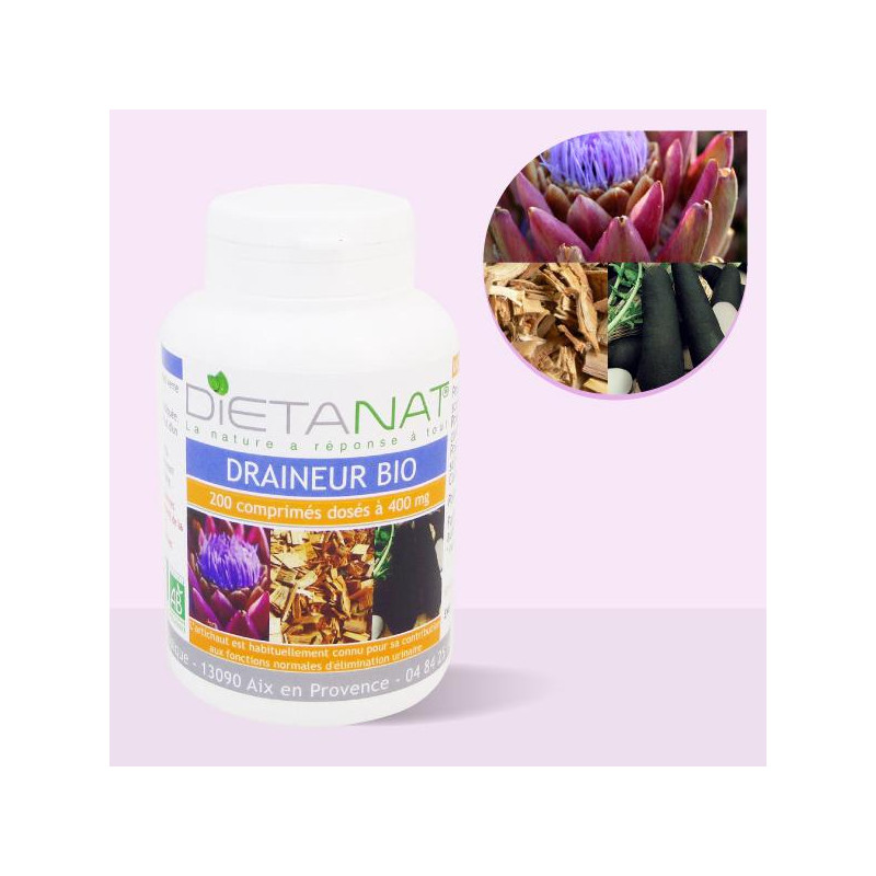 Complexe Draineur bio - 200 Comprimés bio 400mg