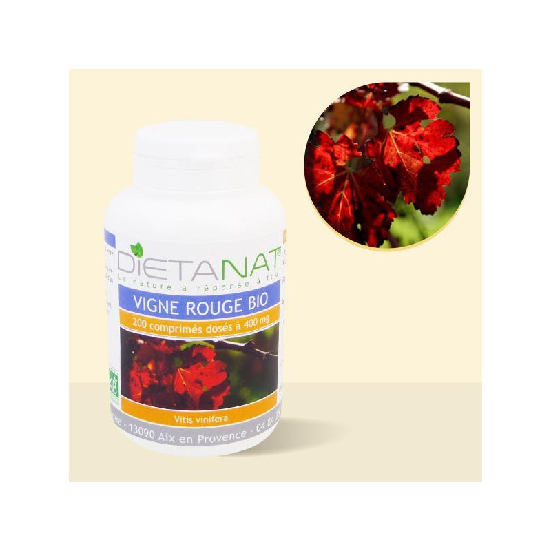 Vigne Rouge bio - 200 Comprimés bio 400mg