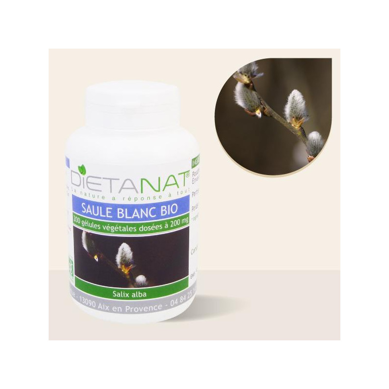 Saule Blanc bio - 200 Gélules végétales bio 200mg