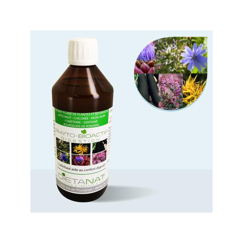 Complexe Digestion - 500ml Extrait de plantes fraiches et bourgeons