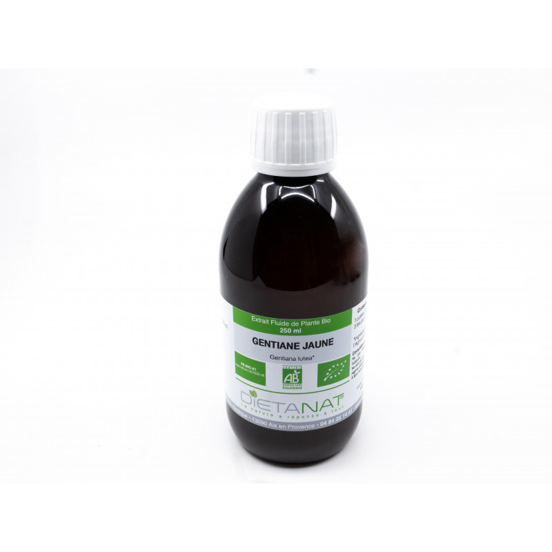 Gentiane bio - 250ml Extrait de plantes fraiches bio