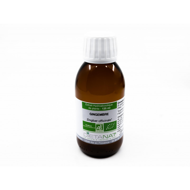 Gingembre bio - 125ml Teinture mère bio