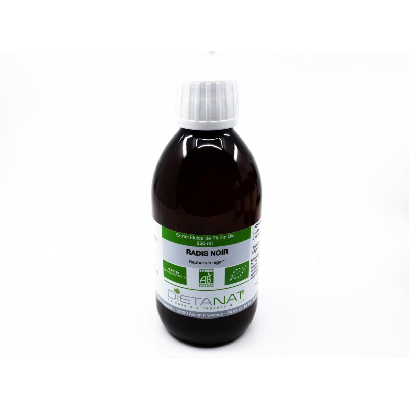 Radis Noir bio - 250ml Extrait de plantes fraiches bio