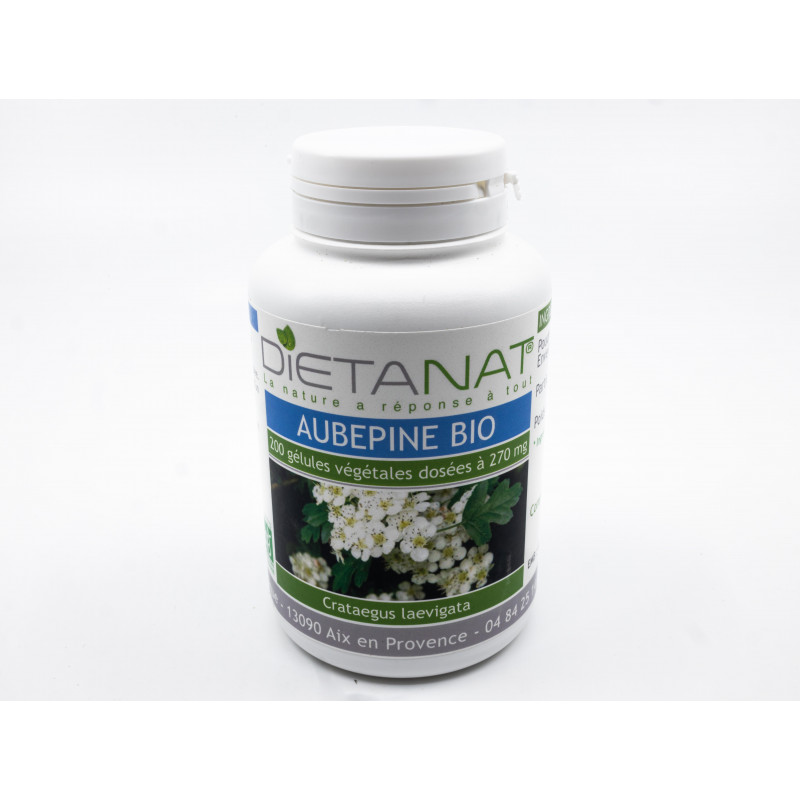Aubépine bio - 200 Gélules de plante 270mg