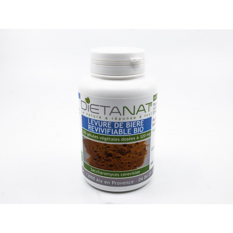 Levure de Bière revivifiée - 200 Gélules de plantes 320mg