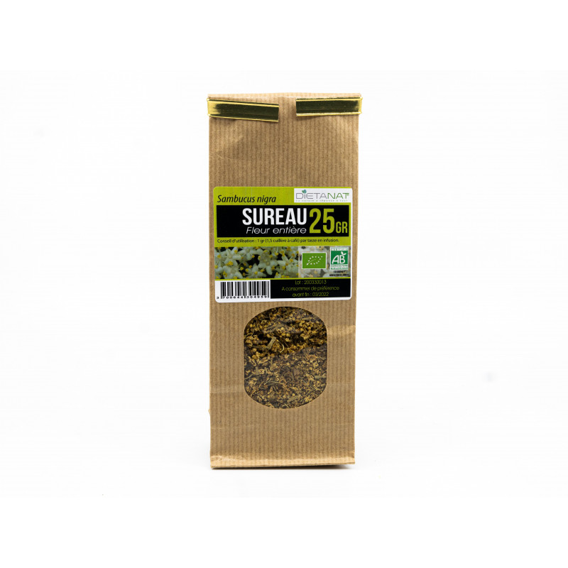 Sureau feuilles entières bio - 25gr Tisane médicinale