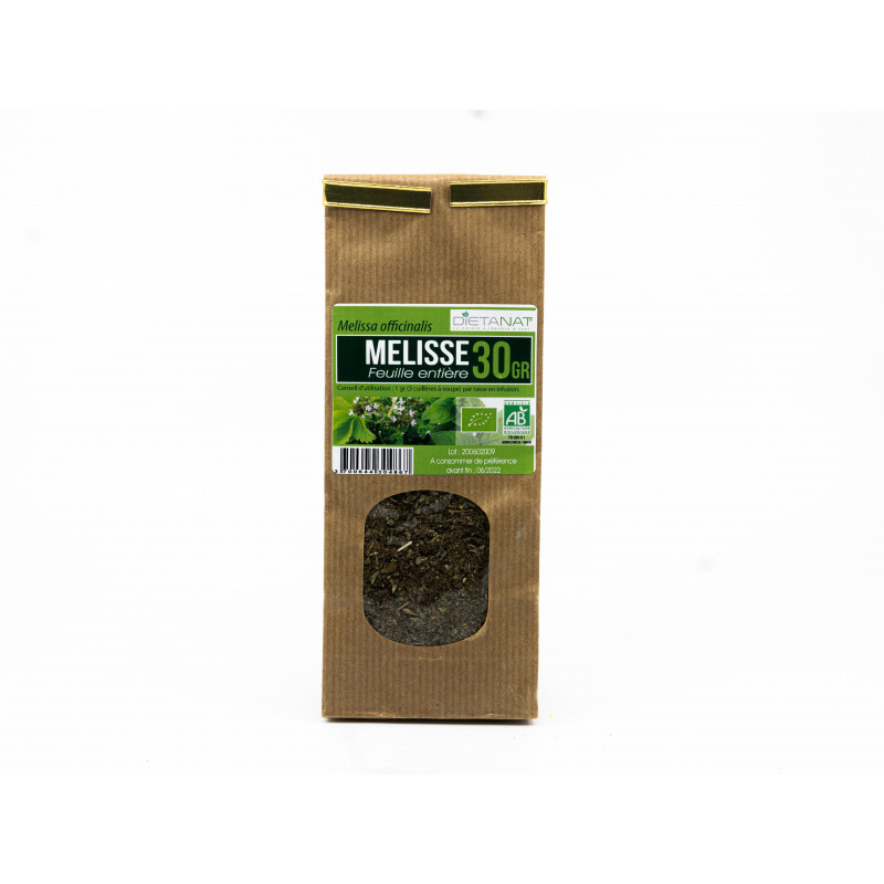Mélisse feuilles entières bio - 30gr Tisane médicinale