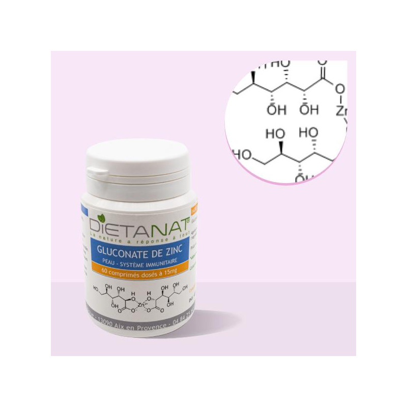 Gluconate de Zinc en comprimés dosés à 15mg
