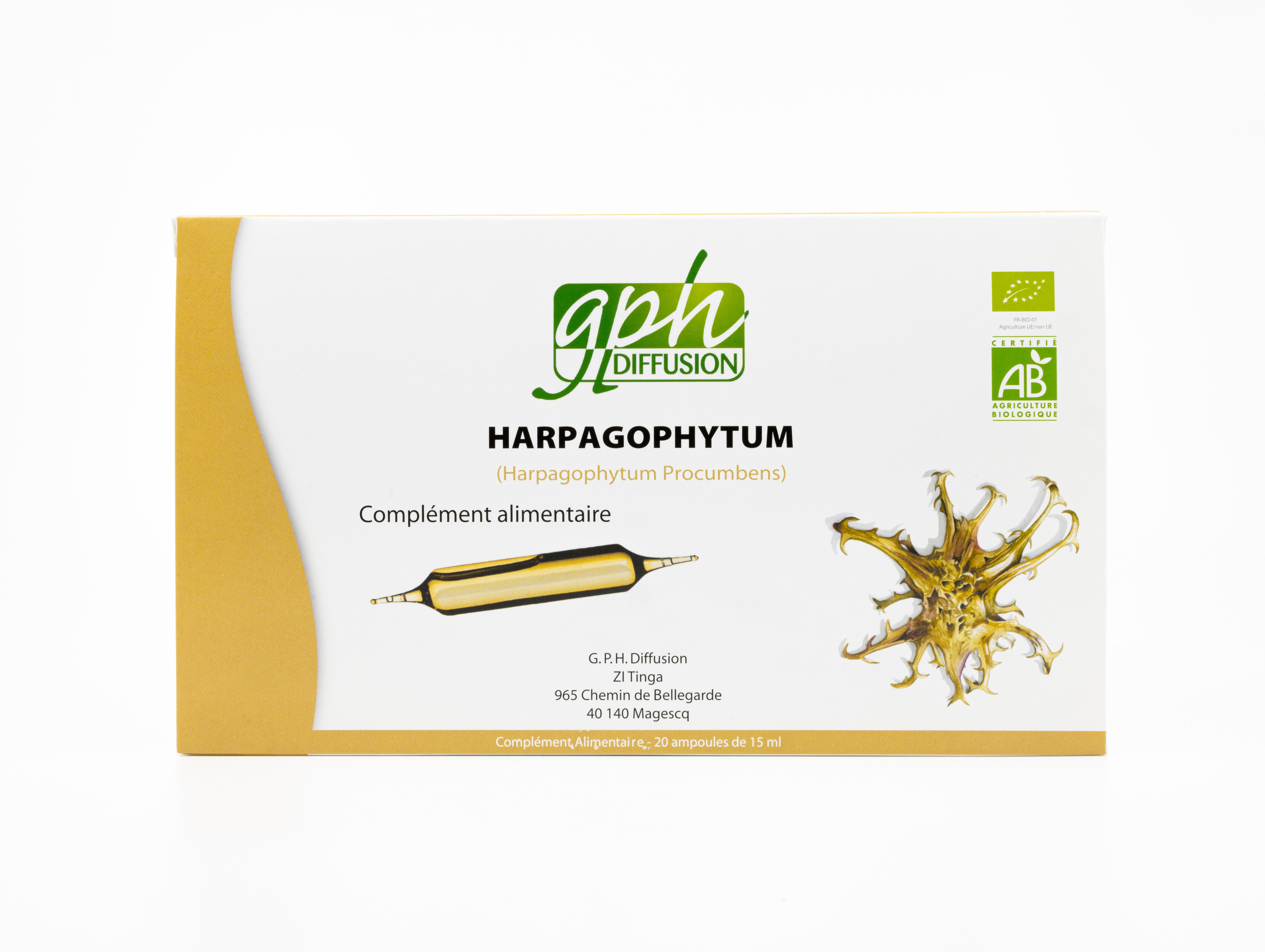 Harpagophytum racine bio 20 ampoules 15ml
