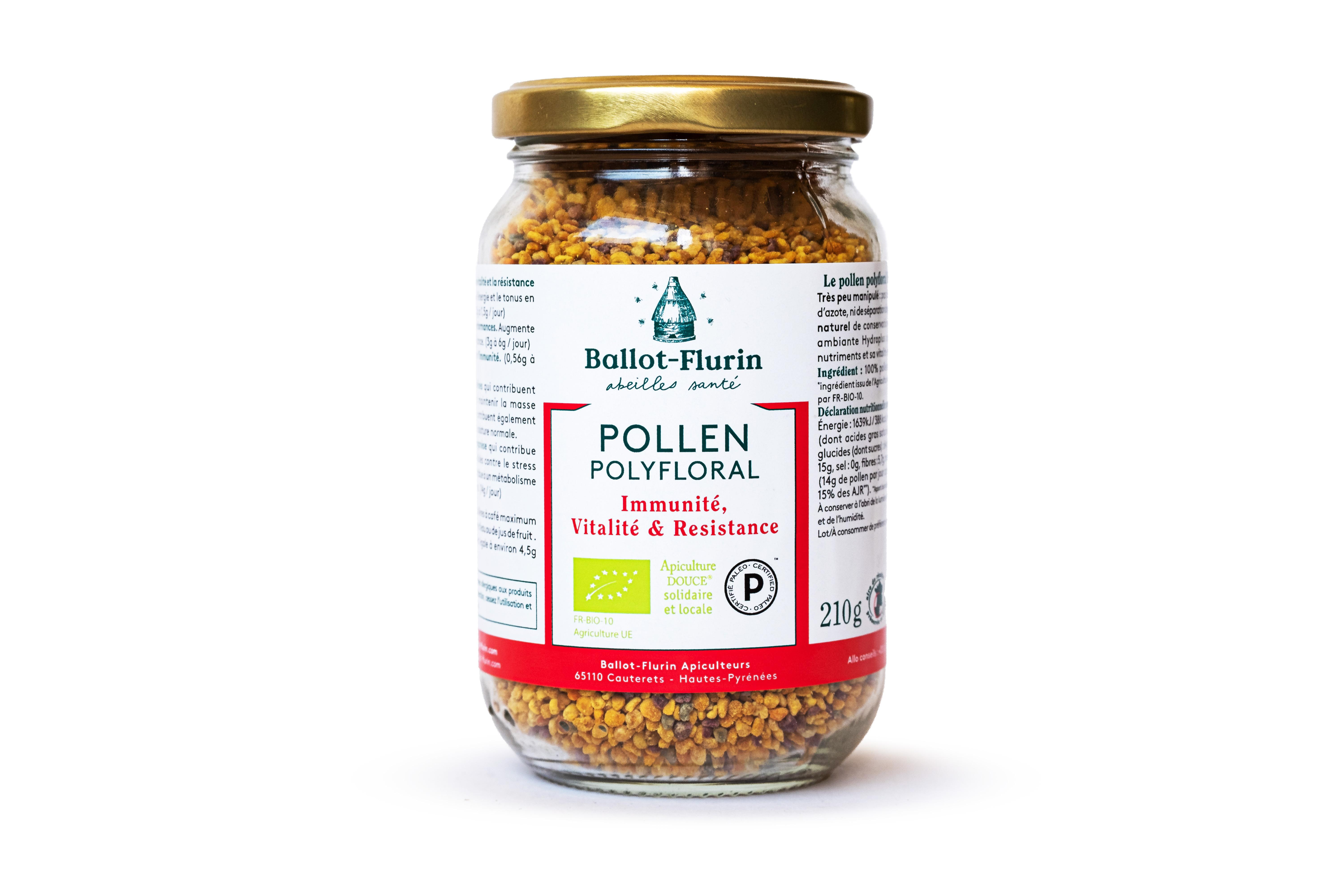 Pollen Polyfloral Bio Dynamisé Pot 210gr