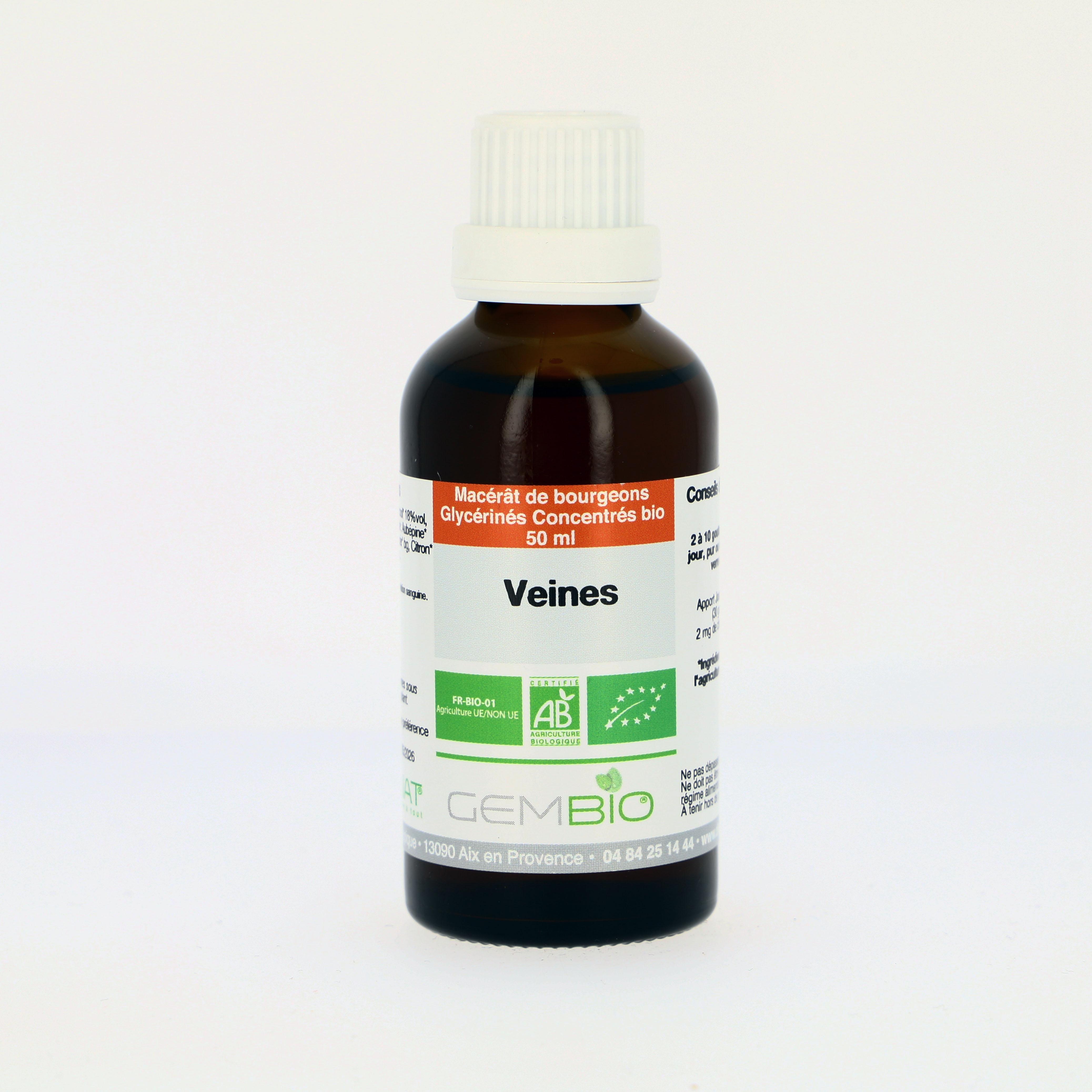 Veines-Circulation Bio Complexe extrait de bourgeons frais - 50ml Macérât concentré