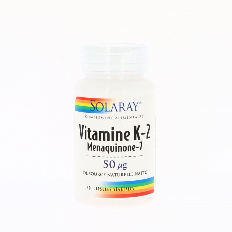 Vitamine K2 (menaquinone-7) de source naturelle natto 50 µg - 30 caps. vég.