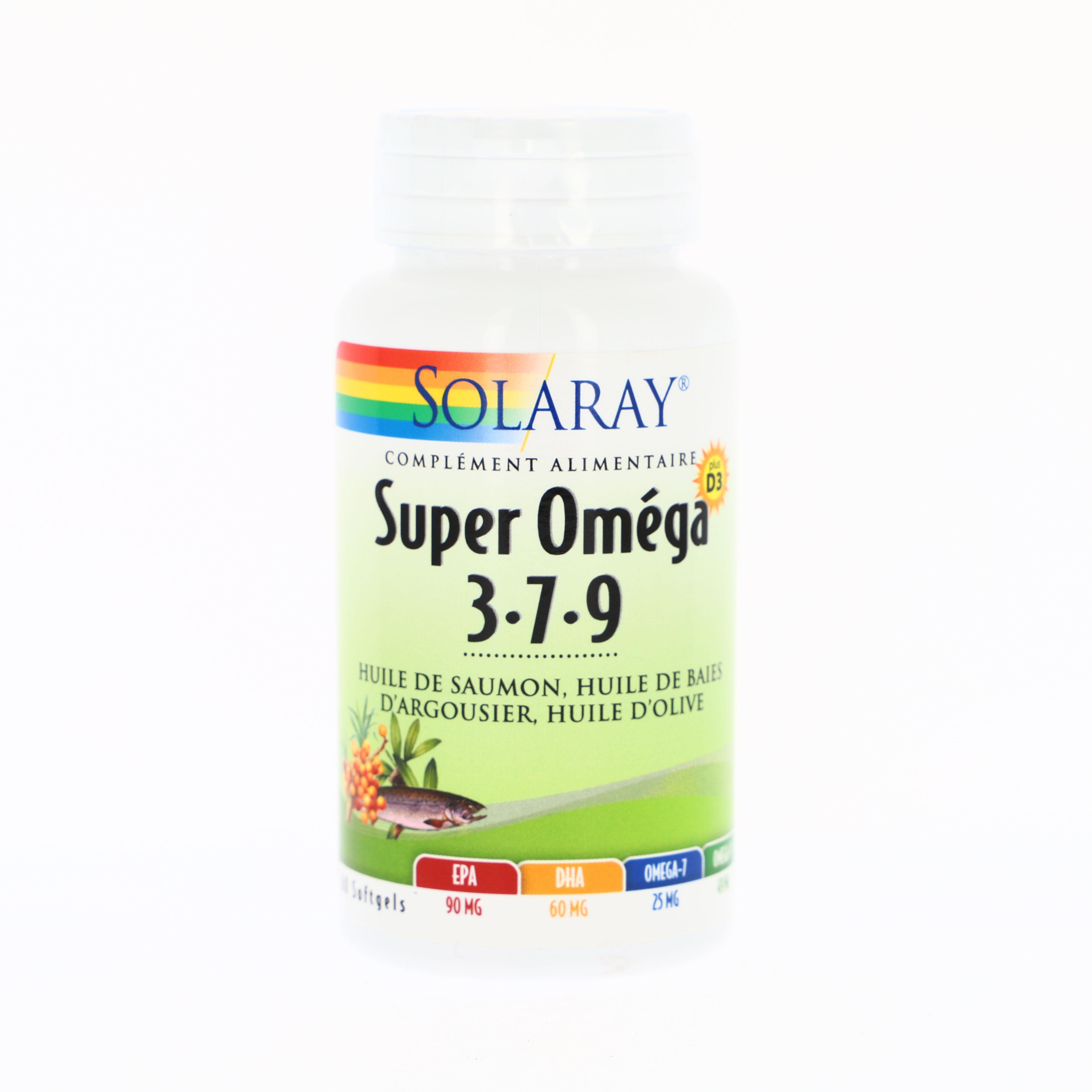 Super Oméga 3-7-9 plus Vitamine D - 60 softgels