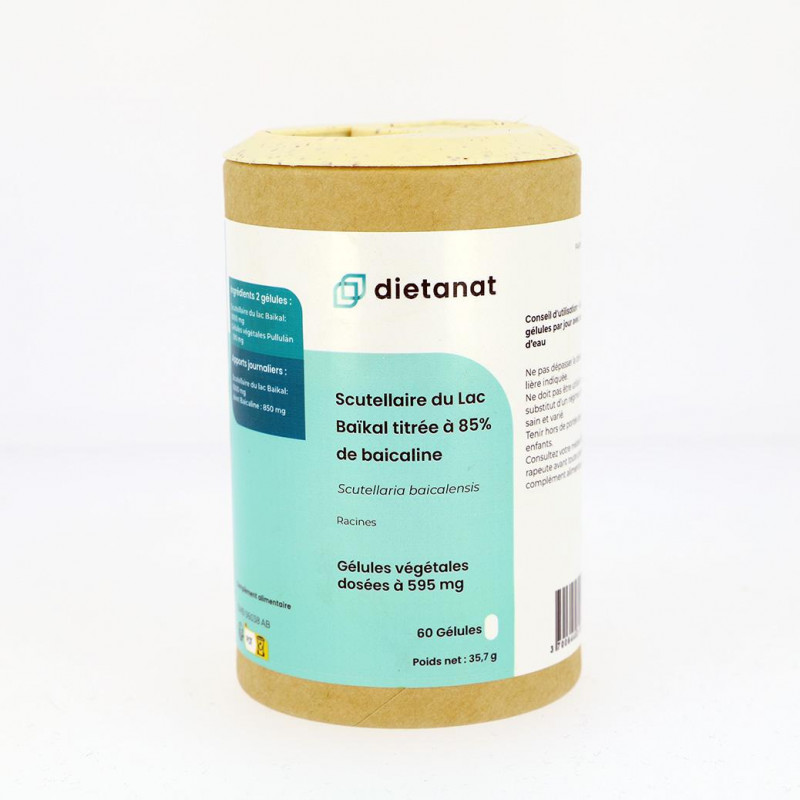 Scutellaire du Lac Baïkal 85% de Baicaline - 60 gélules végétales 595mg 