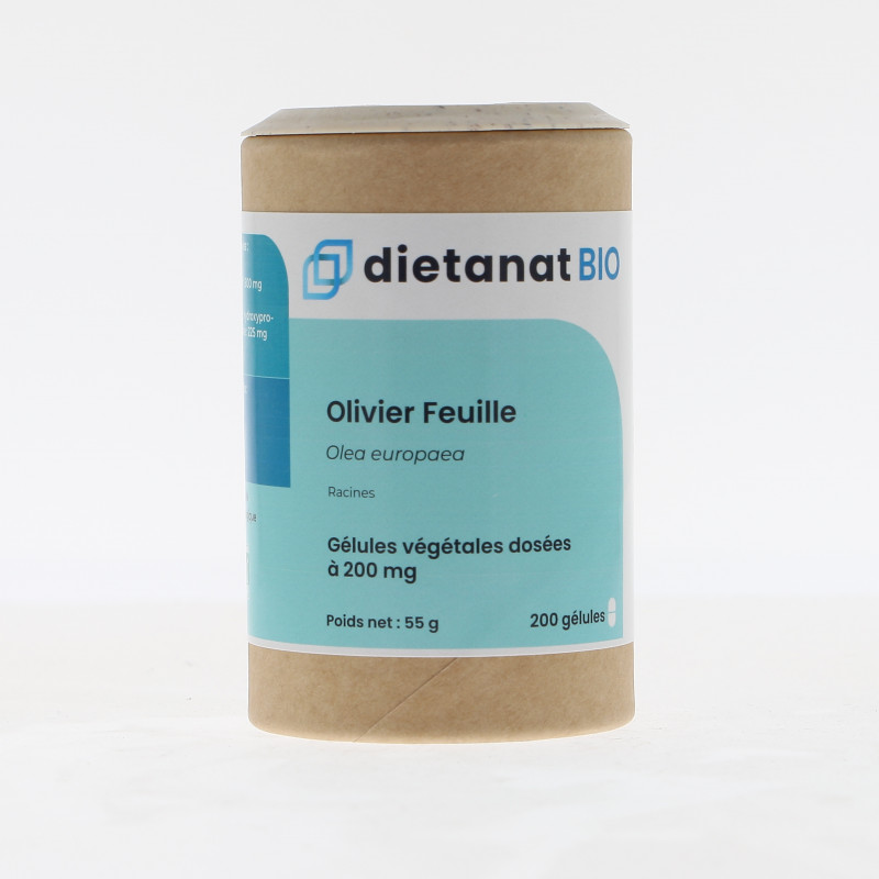 Olivier bio feuilles - 200 gélules végétales 200mg