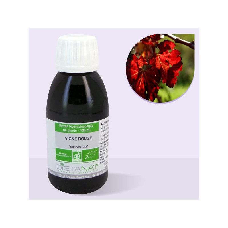 Vigne rouge bio - 125ml...