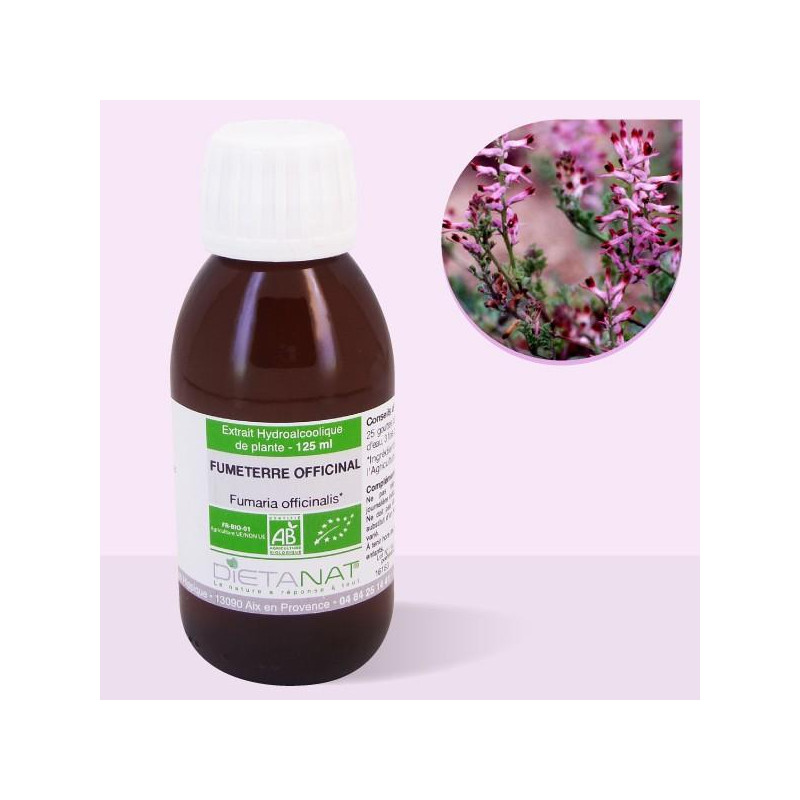 Fumeterre bio - 125ml Teinture mère bio