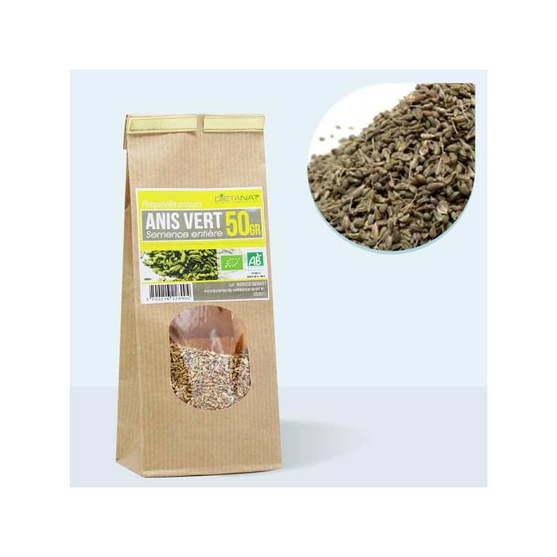 Anis Vert semences entières  bio - 50gr Tisane médicinale